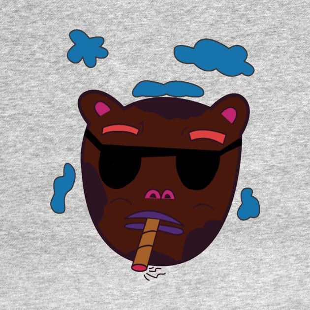 Chocolate Bear Smoking by BBOONIE